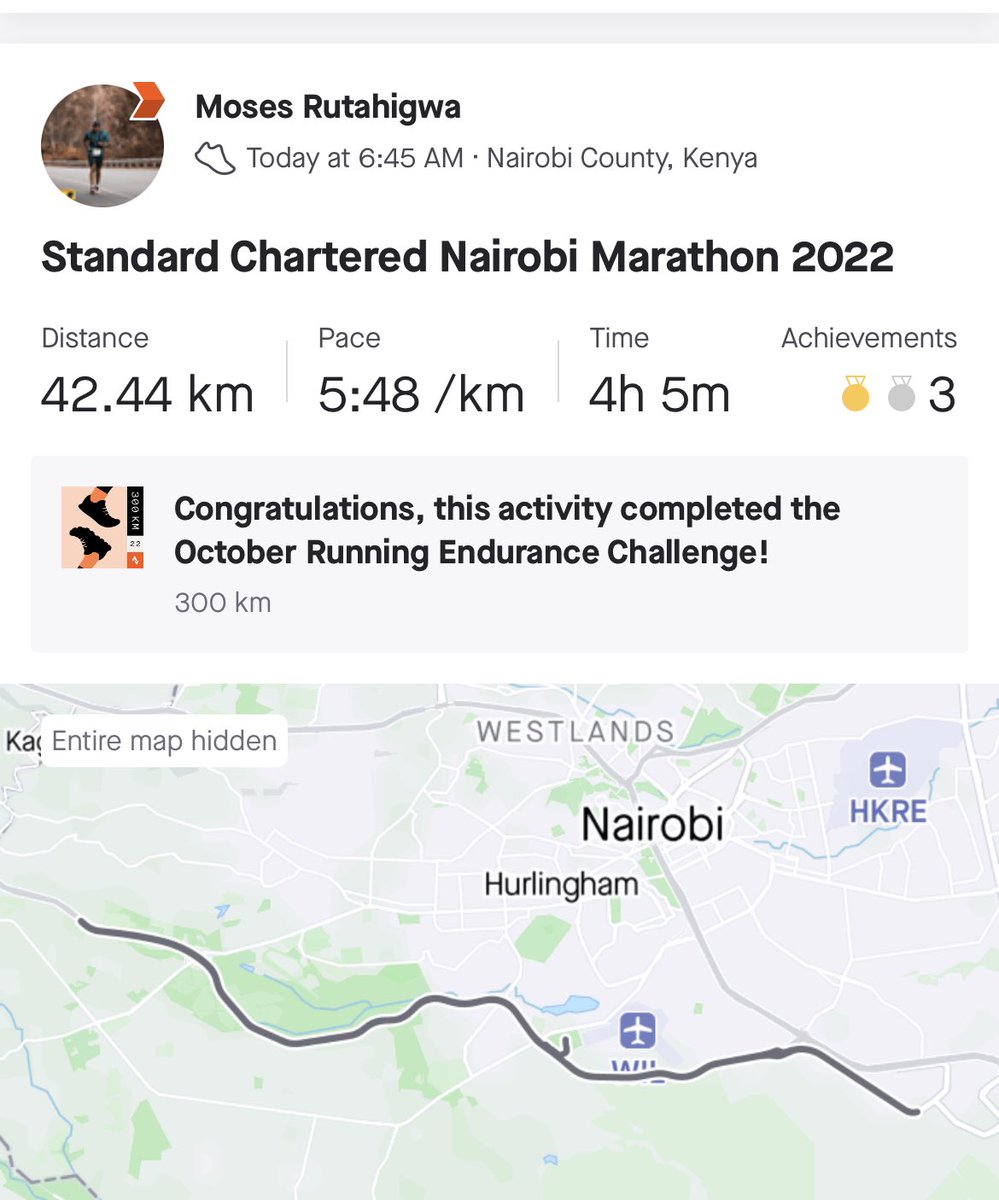 Moses Rutahigwa (@MosesRutahigwa) on Twitter photo 2022-10-30 08:23:15 @rkabushenga @niyimic @mbjorgum @nsunak @Megsport01 @donakatukunda @PaulRugambwa @Fssozi @Kwezi_Tabaro @Rukwengye @DruArinaitwe @Hashim11 @Mwembu_Mwembu @Akeda4 @Jonekyoma @LoyNabeta @RonaldMusiime1 @TonyNatif Dear HM, Mission Accepted. Mission Accomplished #StanChartNairobiMarathon @rkabushenga @niyimic @mbjorgum @nsunak @Megsport01 @donakatukunda @PaulRugambwa @Fssozi @Kwezi_Tabaro @Rukwengye @DruArinaitwe @Hashim11 @Mwembu_Mwembu @Akeda4 @Jonekyoma @LoyNabeta @RonaldMusiime1 @TonyNatif Dear HM, Mission Accepted. Mission Accomplished #StanChartNairobiMarathon