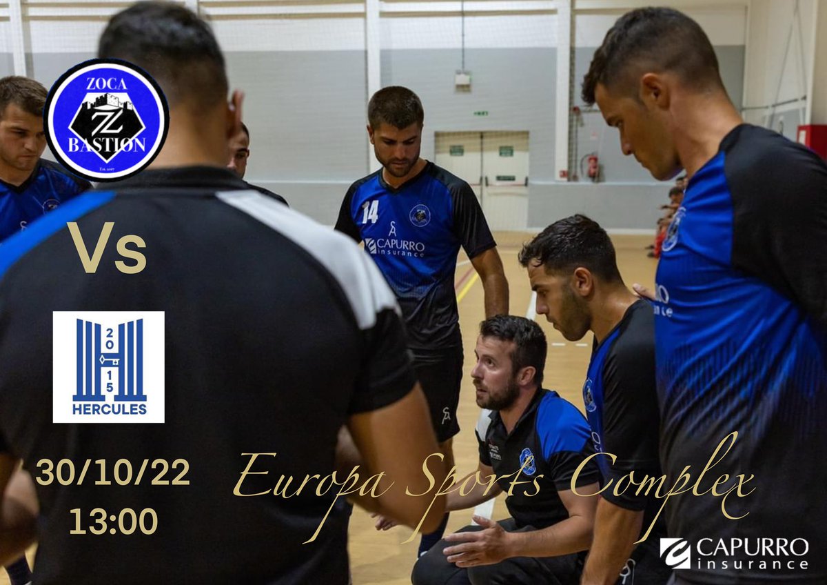 ZocaBastionFC's tweet photo. Zoca prepare for battle vs @HerculesGib this weekend. Bound to be a cracker & the first game of the Sunday line up.
๐ Sun 30th Oct 2022
๐ Europa Sports Complex
โฐ 13:00 KO
๐ @CapurroInsuranc
๐ @EV2Sportswear
#gfafutsalpremier #forzazoca #zocaultras #zocarevolution https://t.co/pU7bDuRVaR