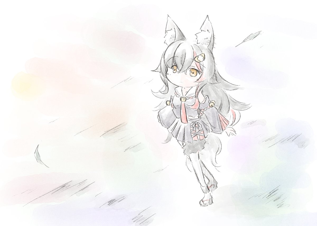 大神ミオ 「優しい彗星めっちゃよかった絵歌枠でも一時期けっこう歌ってたイメージがあるけどやっ」|鶏ぽんのイラスト