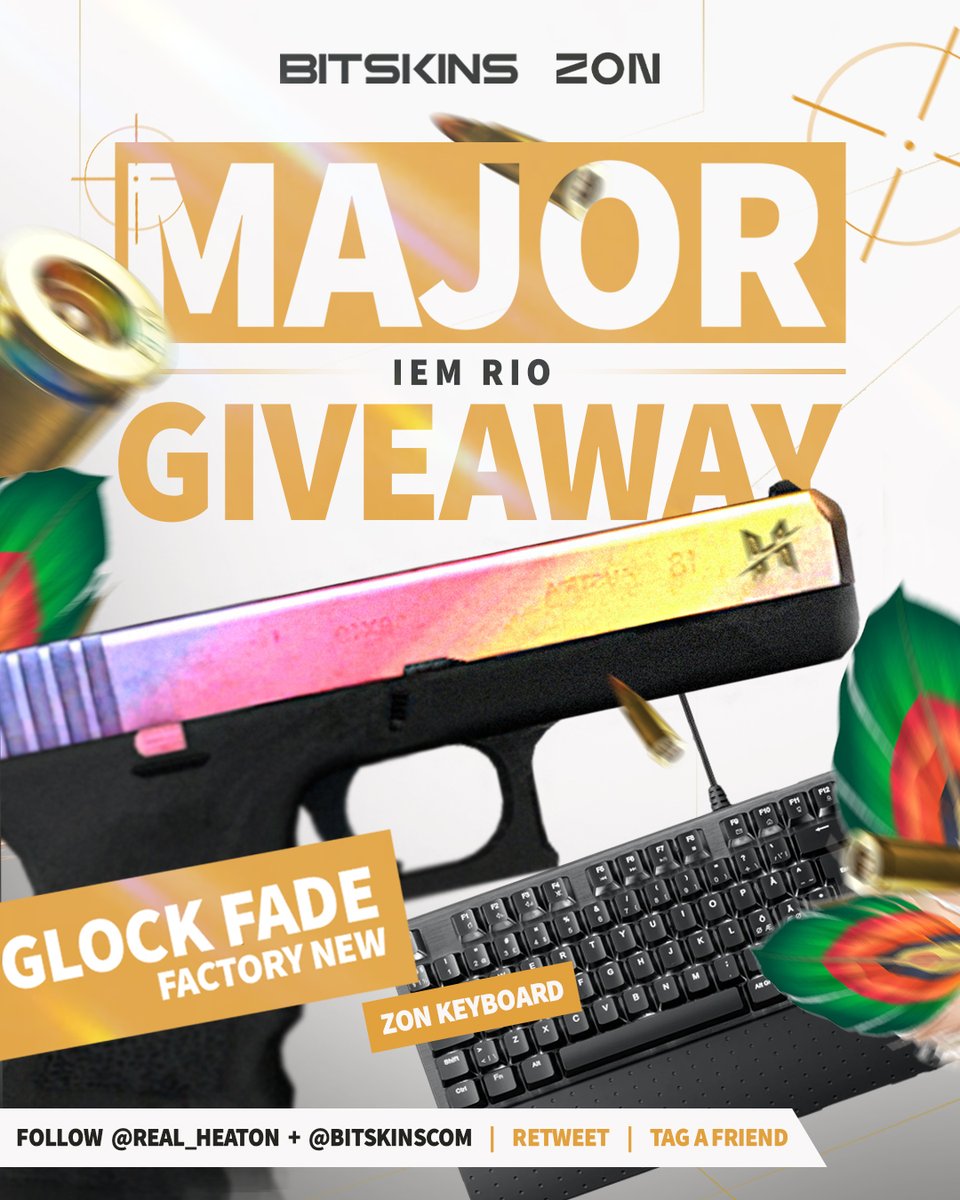Emil Christensen (@real_heaton) on Twitter photo THE @CSGO MAJOR HYPE! 🇧🇷
Together with bskn.cc/heaton and Zon, we are giving away over 1000 USD in skins and gaming gear!
Steps are s1mple 😉
- Follow <a href="/Real_HeatoN/">Emil Christensen</a> & <a href="/BitSkinsCom/">BitSkins | Buy and Sell CS2 skins</a>
- Retweet
- Tag a friend (or me)
Ends 13th November THE @CSGO MAJOR HYPE! 🇧🇷
Together with bskn.cc/heaton and Zon, we are giving away over 1000 USD in skins and gaming gear!
Steps are s1mple 😉
- Follow <a href="/Real_HeatoN/">Emil Christensen</a> & <a href="/BitSkinsCom/">BitSkins | Buy and Sell CS2 skins</a>
- Retweet
- Tag a friend (or me)
Ends 13th November