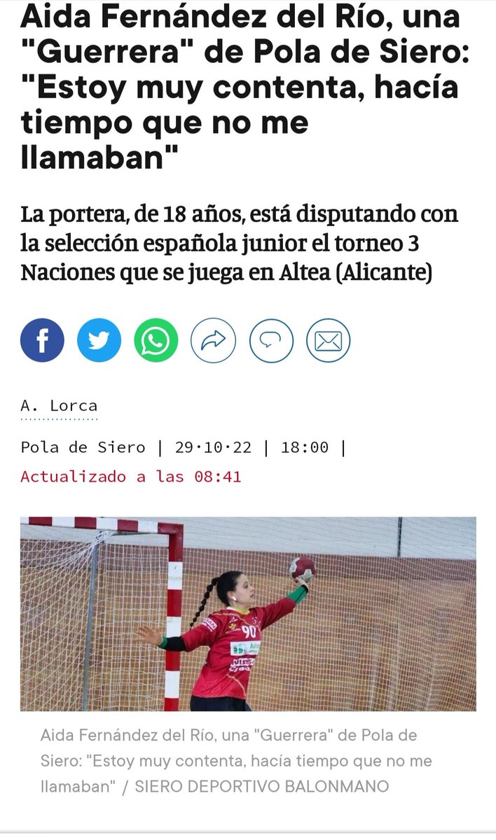 📝 Aida Fernández, una "guerrera" de Pola de Siero. 

🙋‍♀️ Aida
🗞️ <a href="/lanuevaespana/">La Nueva España</a> 
👀 👇 lne.es/siero/2022/10/…