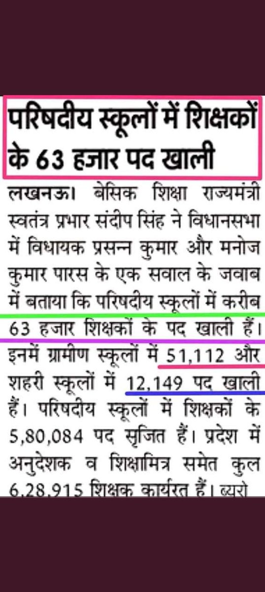 Mod57801540Ajay's tweet photo. #97000_नईशिक्षकभर्ती_दो
नेताओं का सम्मान 5 साल बाद खत्म हो जाता है और शिक्षक का सम्मान 5 पीढ़ियों तक रहता है। लेकिन फिर भी 5 सालों तक प्रदेश की जनता का बेड़ागर्क करने वाले नेता शिक्षकों का भविष्य तय कर रहे हैं। बहुत ही दयनीय स्थिति।

#97000_नईशिक्षकभर्ती_दो 
#UPneed_primary_ https://t.co/HswxJu6NDA