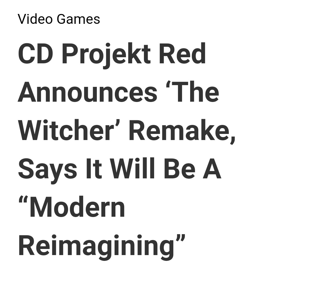Hollywood_Solo's tweet photo. Whenever you read the word "modern" at the present time you already know what you will get. You just have to replace modern with woke🤮 #Witcherremake #TheWitcher https://t.co/uKWdG3EyS4