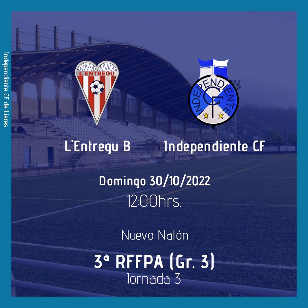 🆚 <a href="/lentregu_cf/">L´Entregu CF</a> 
🏟️ Nuevo Nalón
🕛 12:00h

#LieresEsFútbol
#3RFFPA #Asturias #Fútbol