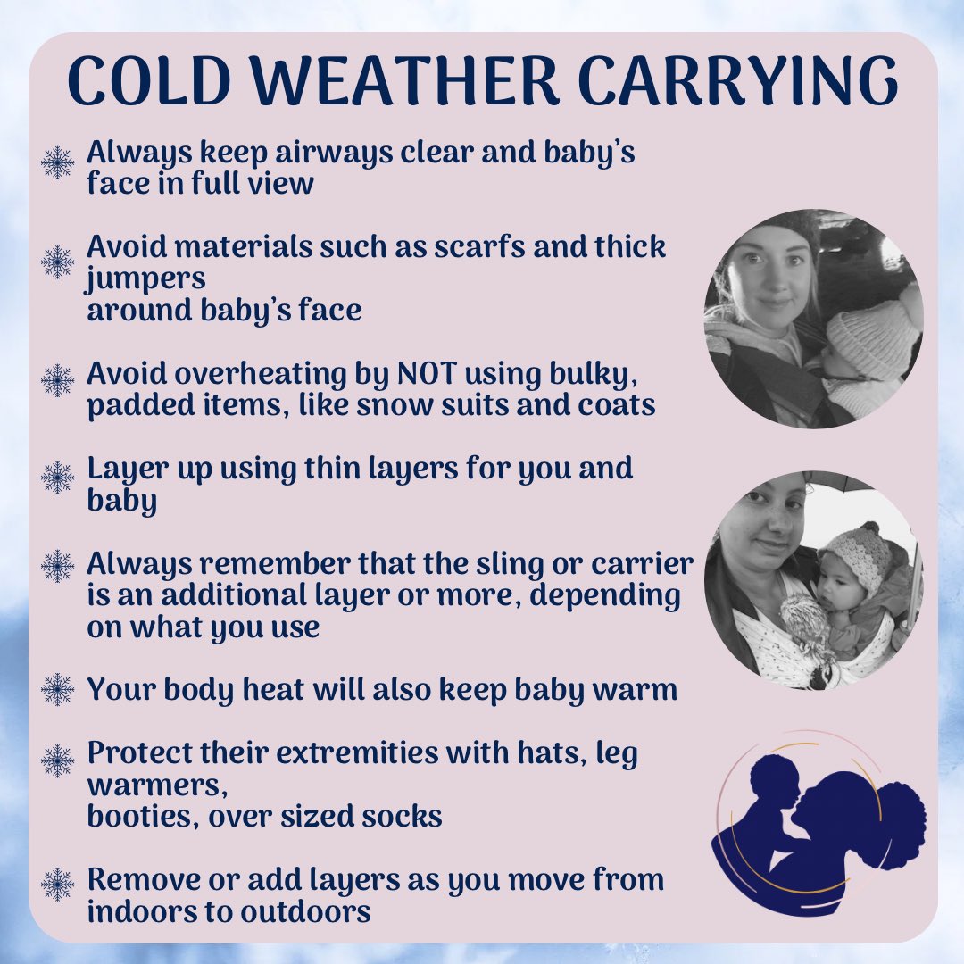 GMParentingCIC's tweet photo. Stay safe whilst Babywearing in the colder weather. Xx 🥰🍂❄️🍁🎃🎇 #babywearing #greatermanchesterslinglibrary please feel free to share with any new and expectant parents. https://t.co/k2ansXfl7X