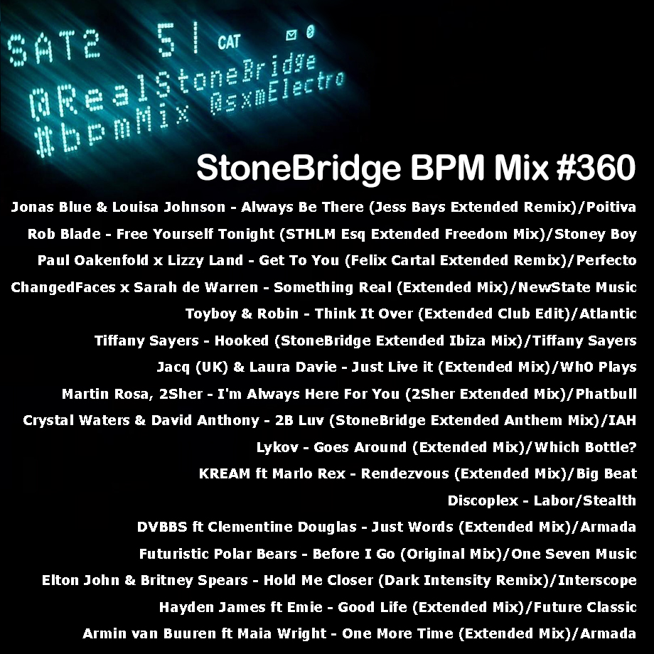 StoneBridge BPM Mix #360 is up mixcloud.com/stonebridge/36… - check it out!