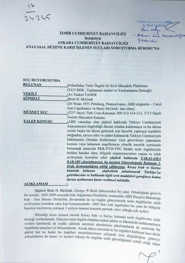 TheRojavaPost's tweet photo. #Turkey defies #Washington and issues an arrest warrant against Brett McGurk, the Middle East and North African coordinator for the #US administration, on charges of dealing with Syrian Democratic Forces #SDF.
#Rojava_Post https://t.co/JlF9daJea7