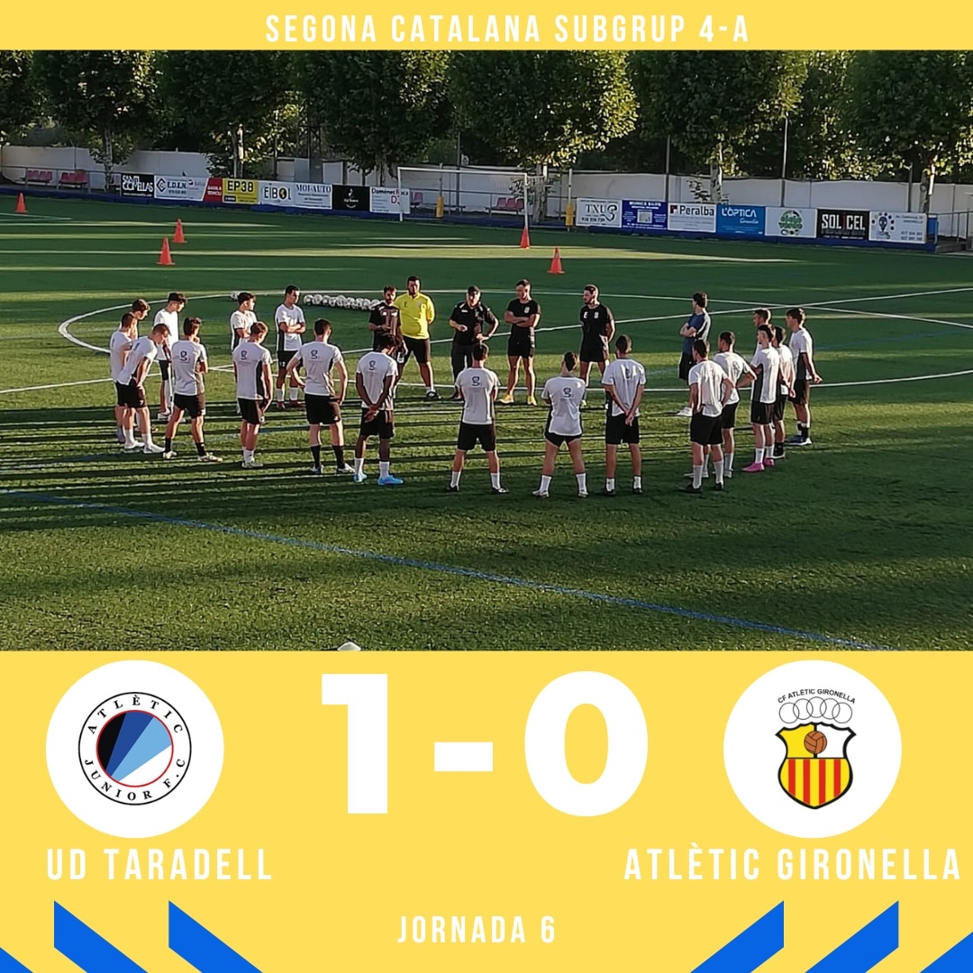 [PRIMER EQUIP]
El primer equip cau derrotat al camp del <a href="/AtleticJuniorFC/">Atlètic Junior F.C.</a> amb un gol solitari de rebot a la primera part.
L’equip de <a href="/jsf1989/">Joan Segura Farré</a> ho ha intentat a la segona part de totes les formes però no ha sigut possible emportar-nos res de positiu del camp del Junior.
Toca seguir!