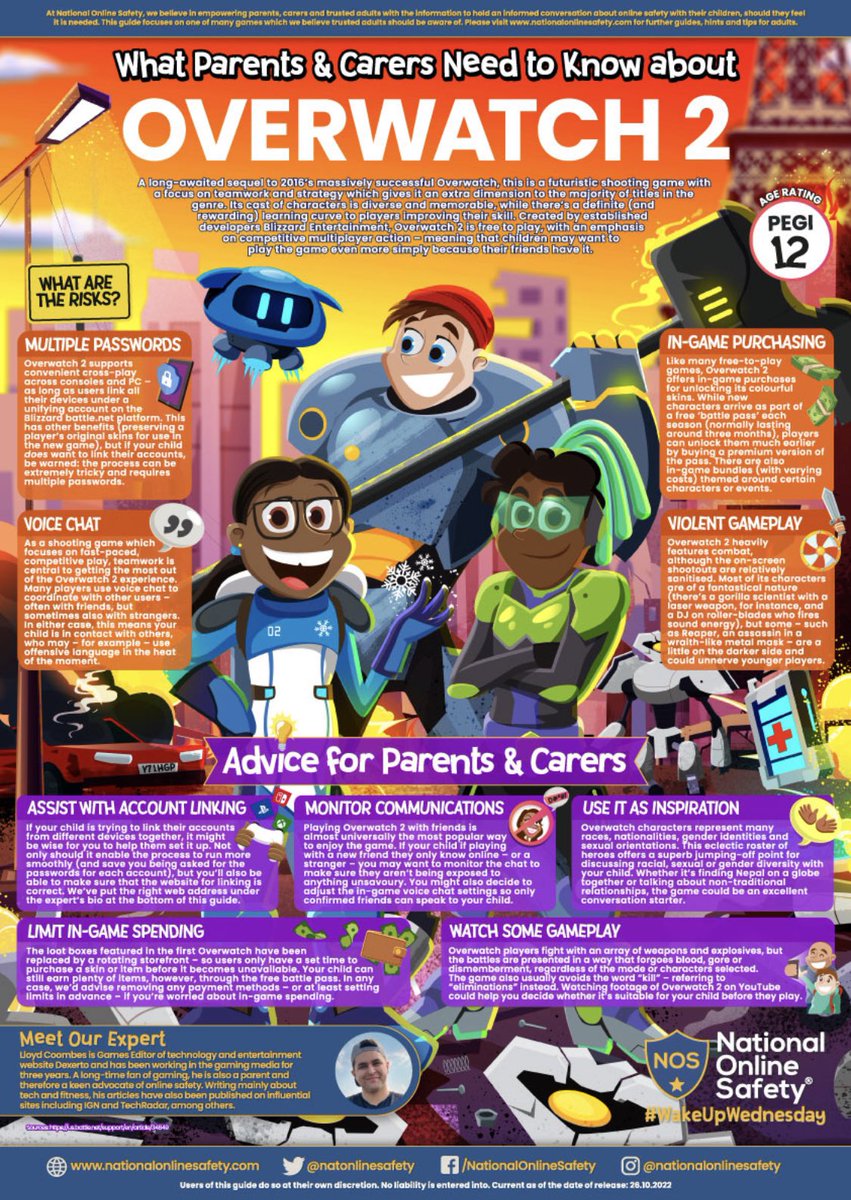 تويتر \ Greatwood Community Primary and Nursery School على تويتر: "It is  Safety Sunday and we are sharing 'What Parents &amp; Carers Need to Know  about Overwatch 2' from the brilliant @natonlinesafety