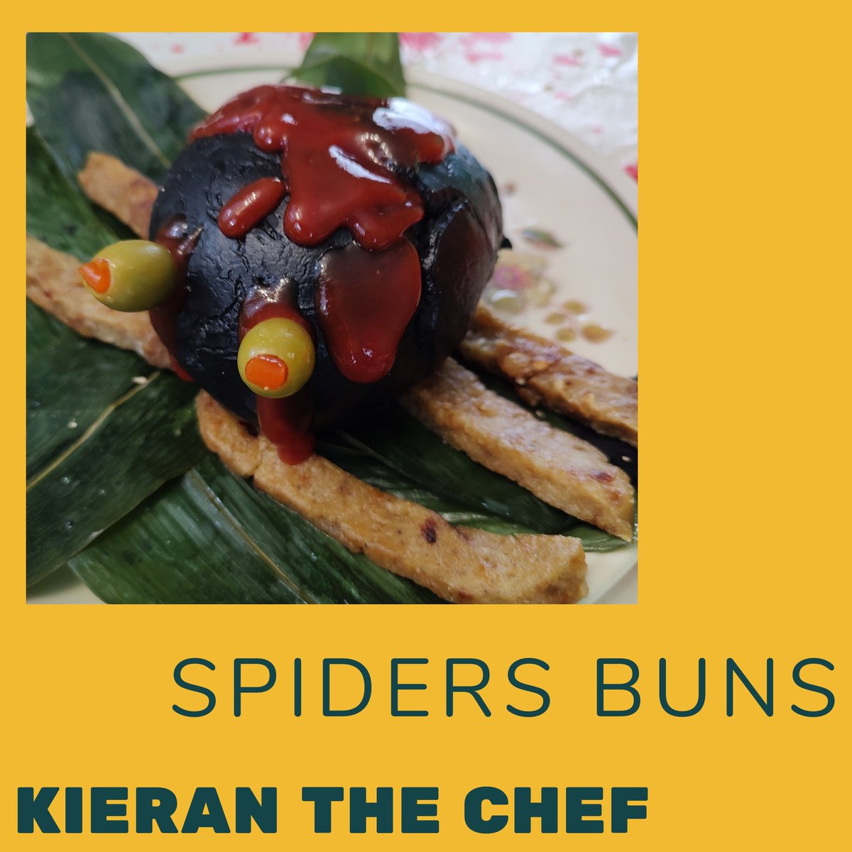KieranTheChef_'s tweet photo. Cutie edible #vegan #spiders #buns a #Halloween snack idea! 

Check my video #recipe 👉 https://t.co/U8C8StvFpY #PlantBased #veganrecipe #HALLOWEENPARTY #halloweenfood #HalloweenWeekend #vegansnacks #veganfood #creepy https://t.co/ovy3W0NztH