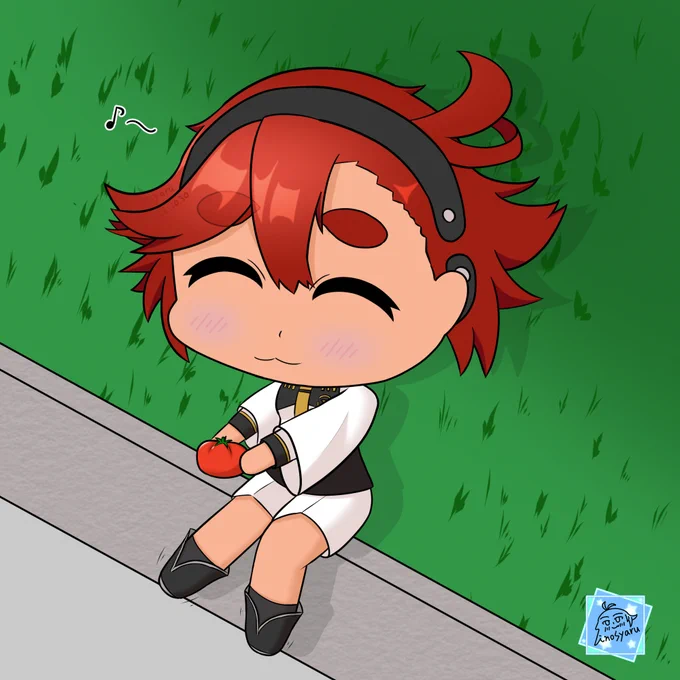 トマトを貰ってごきげんなスレッタ #水星の魔女 