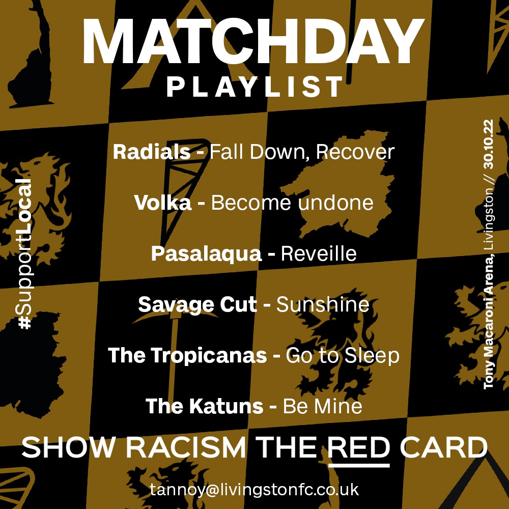 LiviFCOfficial's tweet photo. Alongside all the latest chart hits and blasts from the past, we'll also have 6 local bands playing over the tannoy this afternoon.

A big welcome to -

@RadialsUK
@_Volka_ 
@pasalaqua_
@Savage_Cut
@TheTropicanas 
@thekatuns

#SupportLocal 🎶 https://t.co/9JISr3Z4La