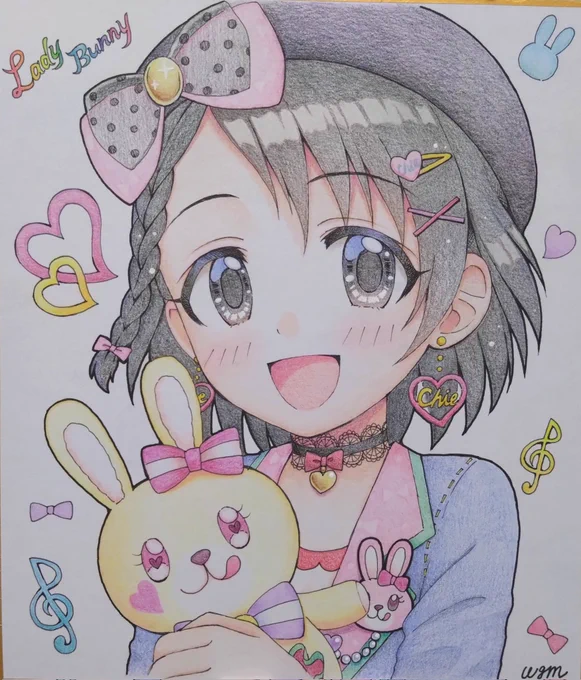 佐々木千枝ちゃん色紙ですおしゃまなコアクマ 