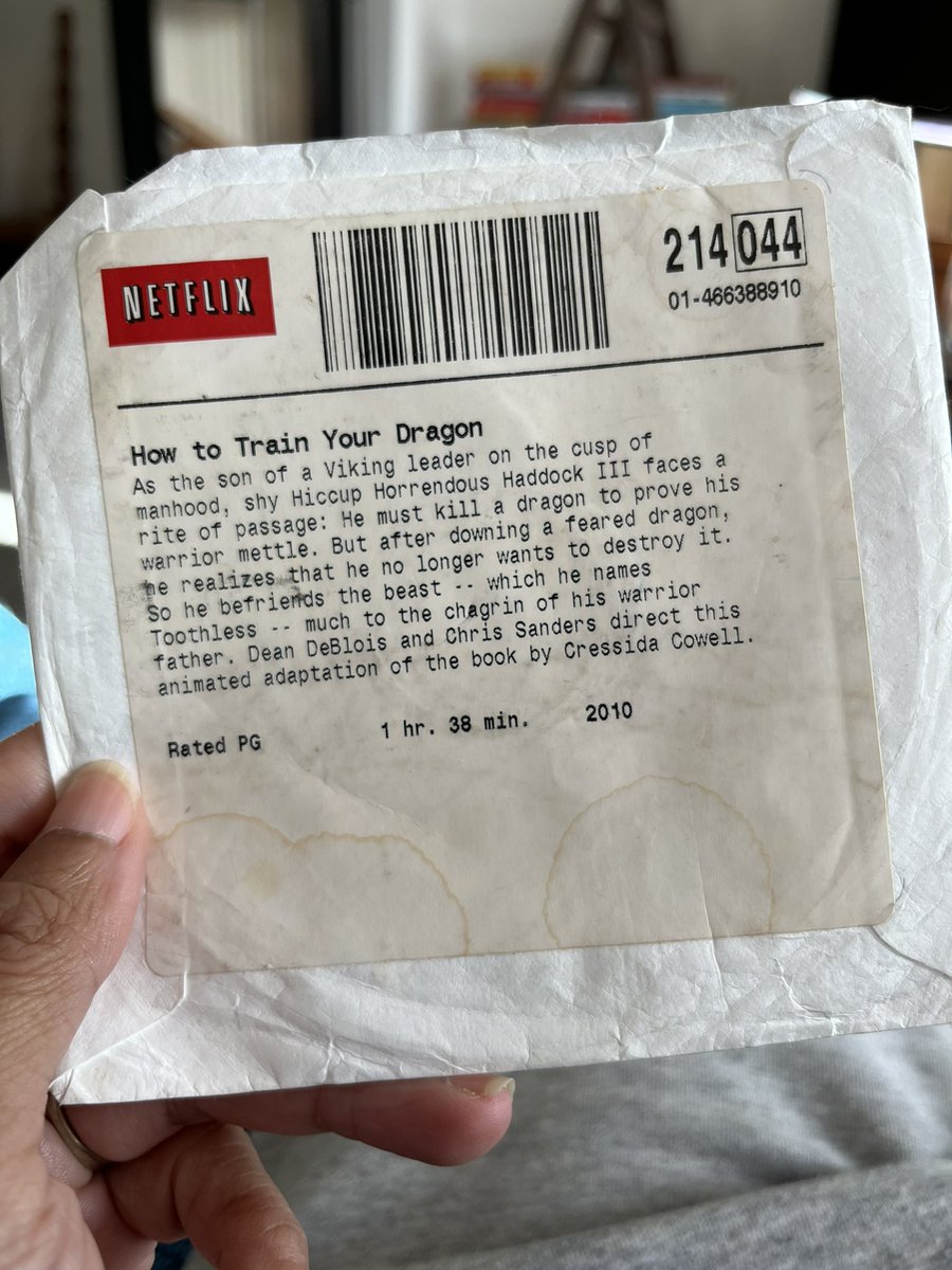 scwilder's tweet photo. Found the sleeve while going through old movies. It’s how long we’ve been with Netflix, 2010. I think we lost the sleeve and returned the movie together with another. @netflix need this back? 😂 https://t.co/4Vc7HyhUki