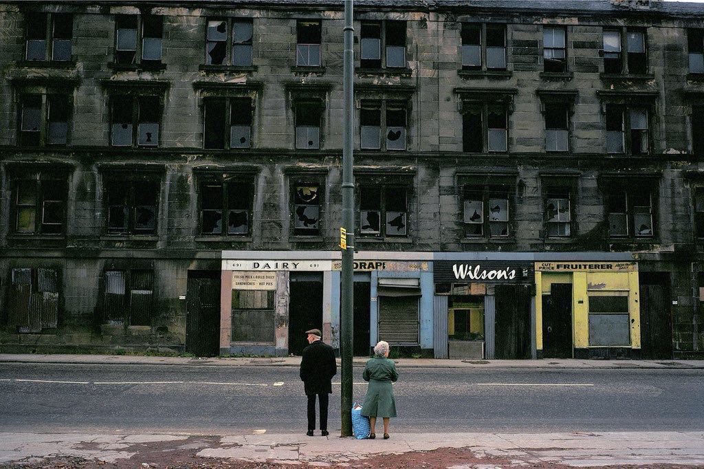 Glasgow in 1980 by Raymond Depardon. He was commissioned to photograph the city for the Sunday Times but his photographs were considered too bleak to publish at the time. This is a wonderful photograph.