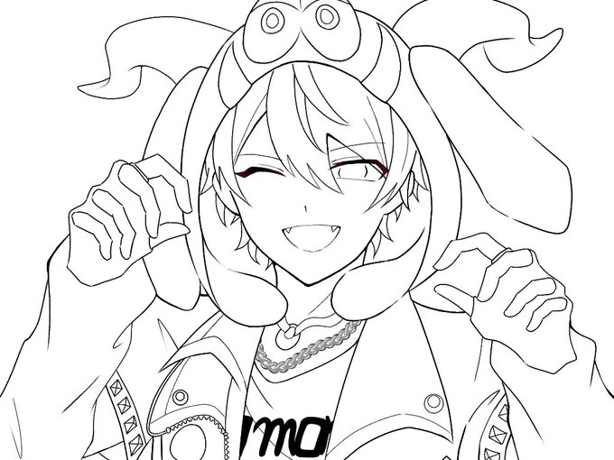 優しくない線画ですが塗ってくださる方いたらぜひ…………🙏💞 