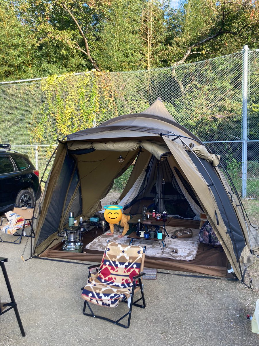 ロロでお座敷スタイル😆 DODのカマザシキMがジャストフィット！ 今季初