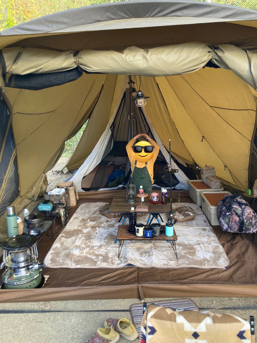 ロロでお座敷スタイル😆 DODのカマザシキMがジャストフィット！ 今季初