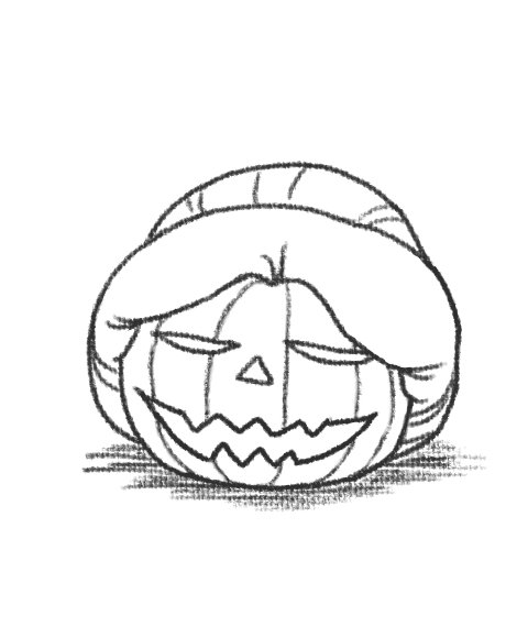 #過去絵を投げて絵を描いた気になろうキャンペーン 
#ハロウィン 