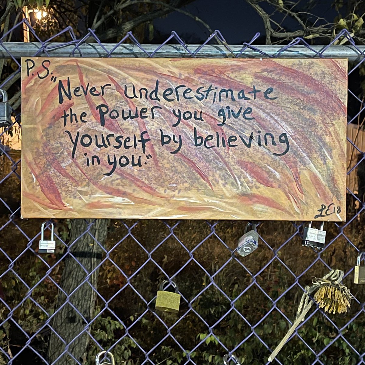 Found this in my travels today on my way to the Judd’s final concert. Ironically I didn’t stop for the photo until after the show but I discovered there is a cemetery on the other side of the fence.