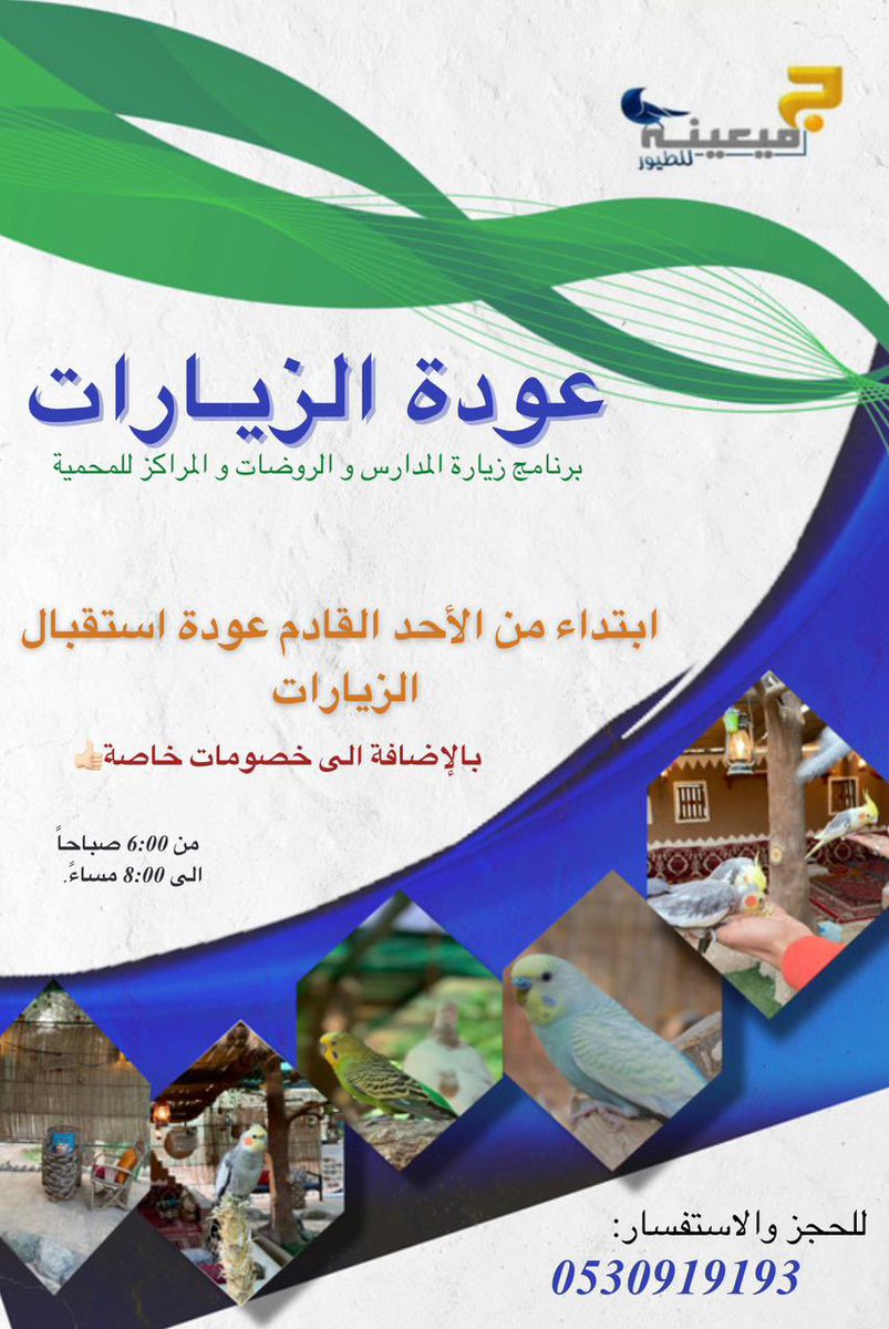 محمية "جميعينة" لطيور تـعود مجدداً لأستقبال زياراة المـدارس بجمـع المراحـل والمـراكز 🏫☘️

#محمية_جميعنية_للطيور_بنعجان 
#الخرج
#الدلم