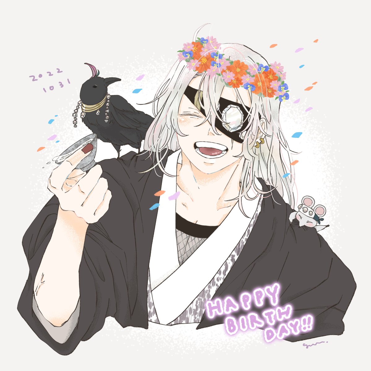 「お誕生日おめでとうド派手に生まれてきてくれてありがとう #宇髄天元誕生祭2022」|gunのイラスト