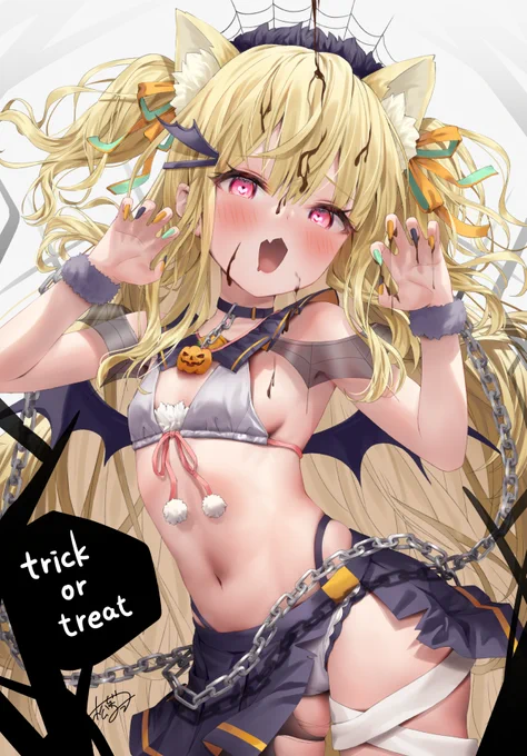 おかしちょーだいっ#ハロウィンイラスト 