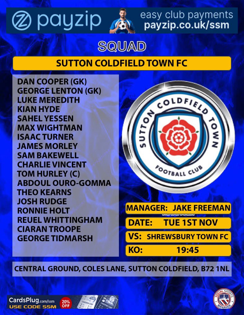 SctfcU18s's tweet image. SQUAD FOR VS SHREWSBURY TOWN 

Come down and support the young royals in a massive game against shrewsbury town!!

The lads have a great opportunity to face off against an elite academy and try make a name for themselves! 

#COYR🔵⚪️