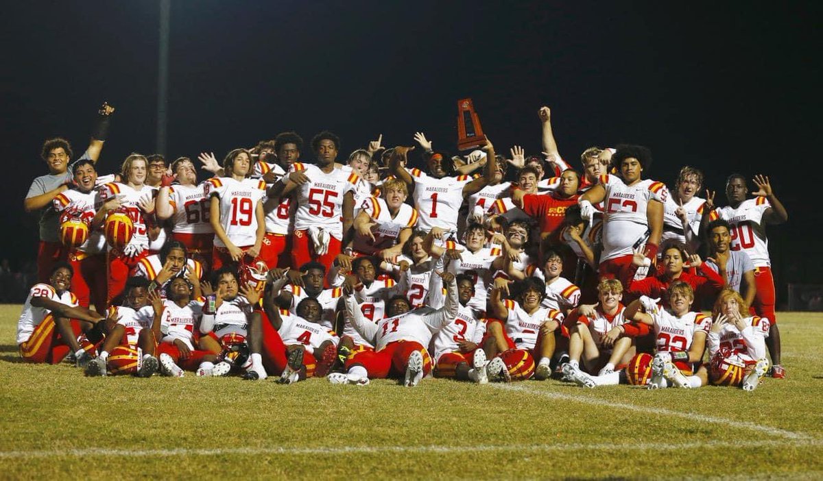 CoachCHarvey's tweet photo. District championships have not been a possibility since 2016. We do not take it lightly nor undervalue any championship. Congrats on your win and realize what’s next. Your @CCCMaraudersFB family is anxiously watching. Make them proud!! #TeamOverMe #ScaleTheWall https://t.co/B3yDun2DYS