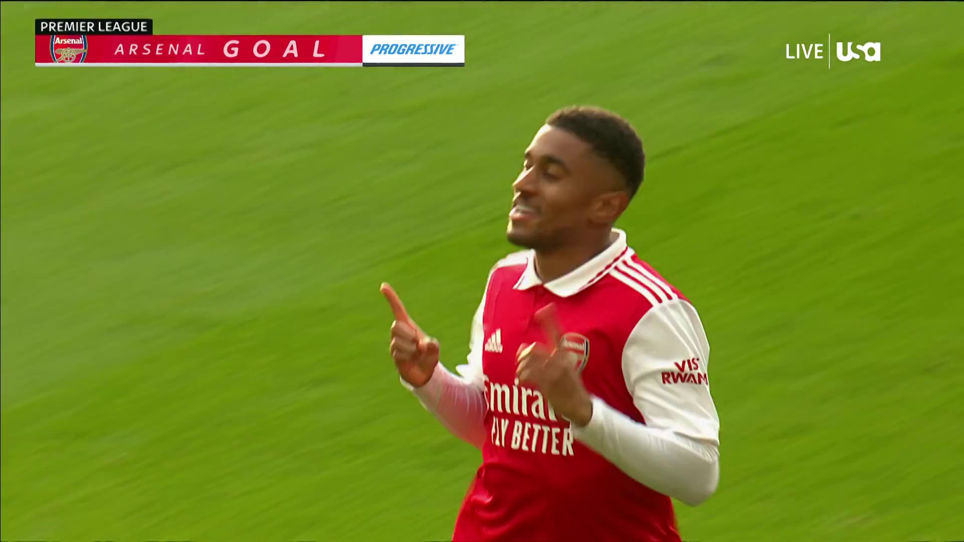 Reiss Nelson’s first Premier League goal since November 2020 has the Emirates rocking 🔥

(🎥 @NBCSportsSoccer)”