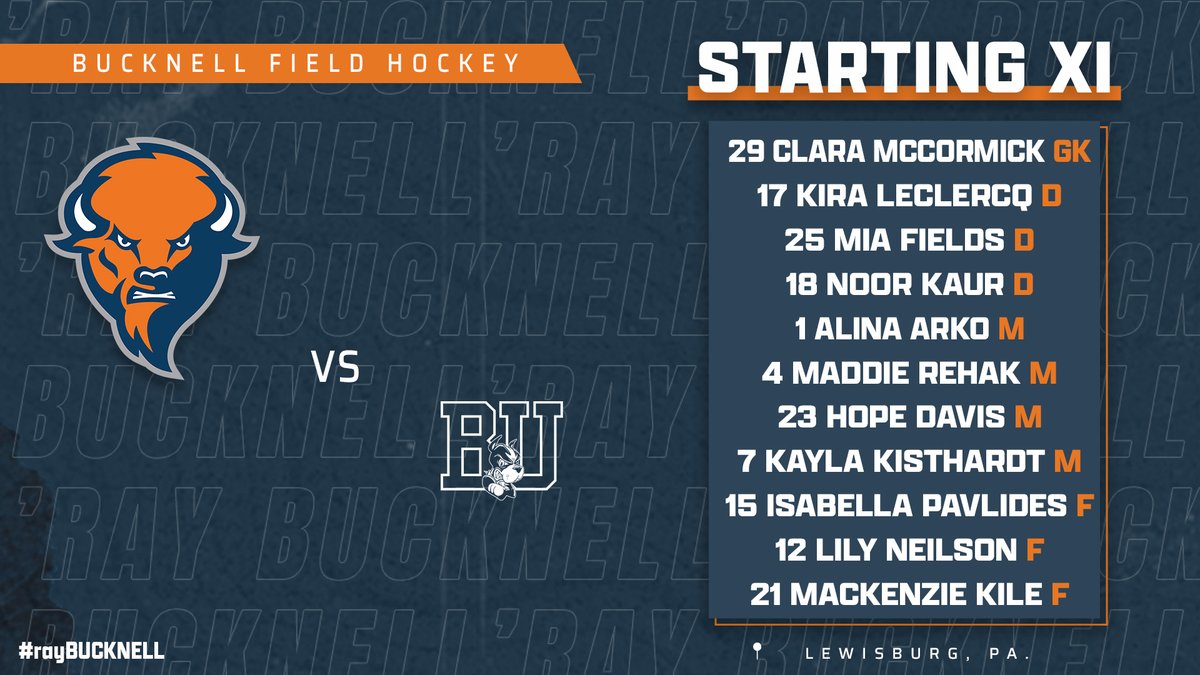 Bucknell_FH's tweet photo. Game time against the Terriers! Here are your Bison starters! #rayBucknell https://t.co/W4Y6SHiaLN