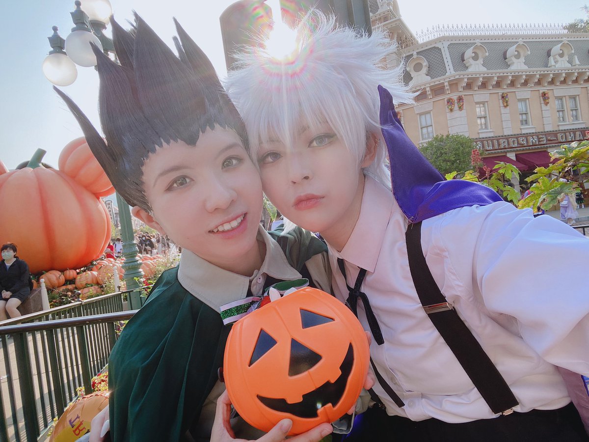 sasasauk's tweet photo. ゴンと一緒に
ハロウィン💚💜

#hxh #hunterxhunter #ハンターハンター #コスプレ #ゴン #キルア https://t.co/EV7kwsS2F1
