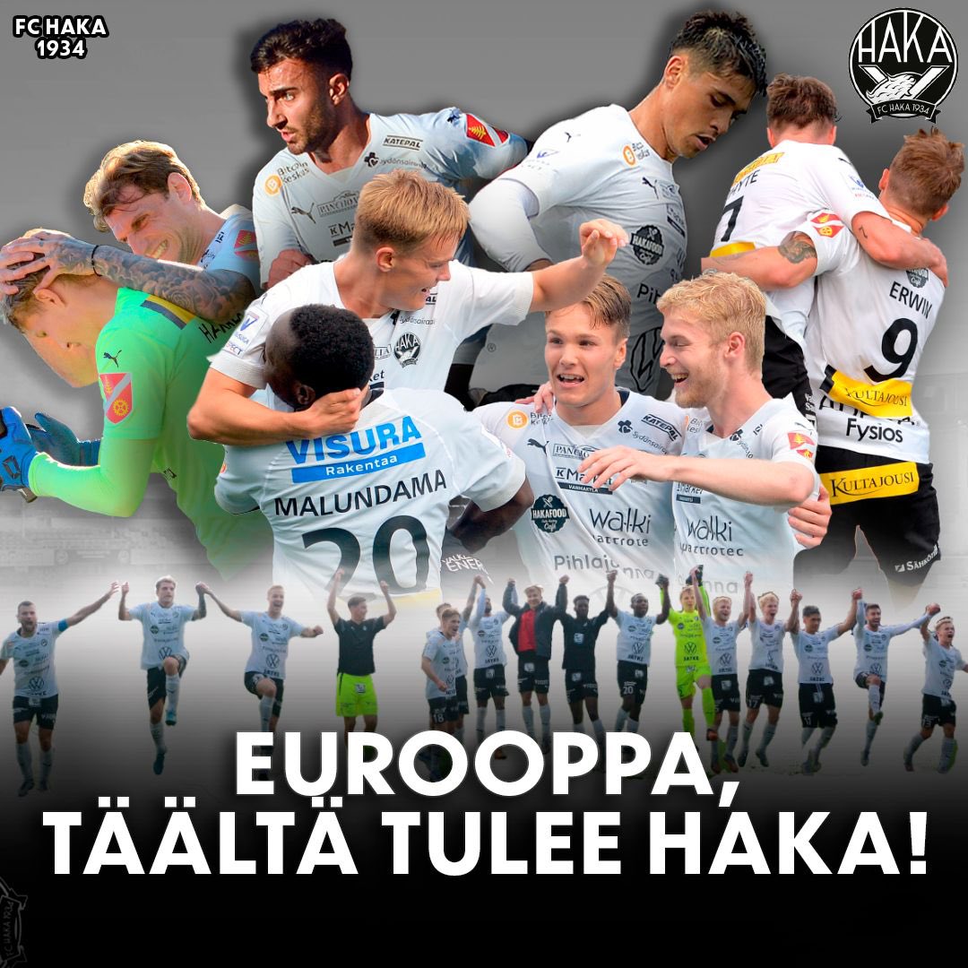 FCHakaOfficial's tweet photo. Upean kauden jälkeen joukkue palkitaan!🙌🙌
Finaalien jälkeen Koskilaiset nappaavat europaikan 4-2 yhteismaalein!⚽️
Kiitos kaikille joukkuetta kannustaneille ja mukana olleille🤍🖤

#fchaka #Veikkausliiga https://t.co/FPwnAlSQrP