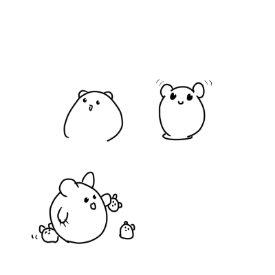 これは今描いてたのとは関係ないらくがきのゴミーベアー。本当にらくがきをあげるやつがあるか 