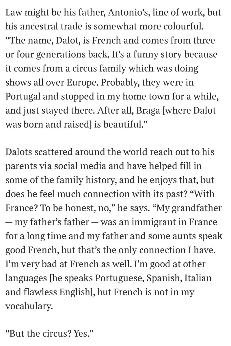 Long term followers will know I have an irrational love for Diogo Dalot. This bit of his family history in a generally nice feature made me chuckle [ thetimes.co.uk/article/diogo-… ]