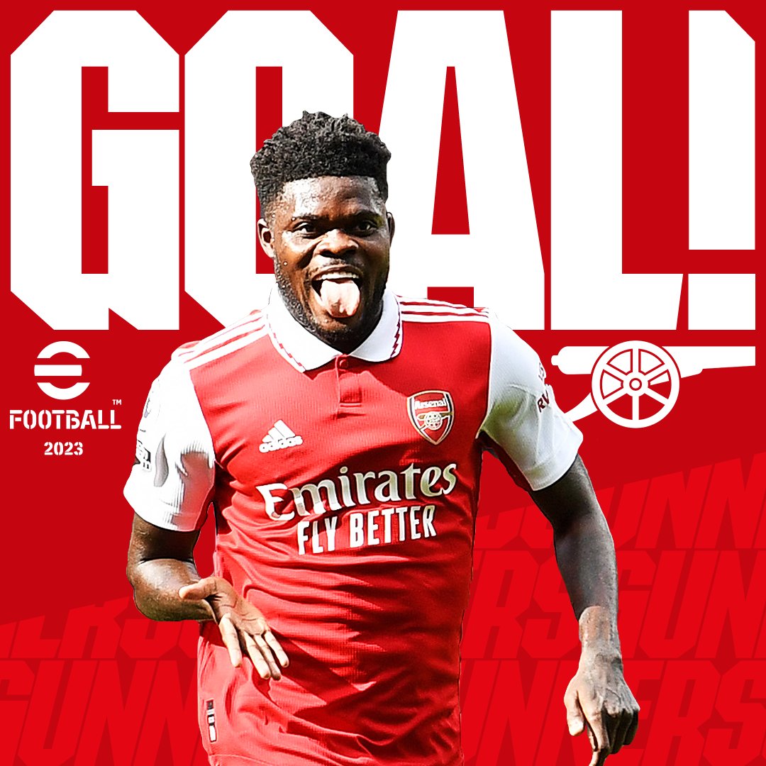Arsenal's tweet photo. WHAT AN INCREDIBLE GOAL FROM THOMAS 😱

🔴 4-0 🔵 (57) https://t.co/SA4b40VTC7