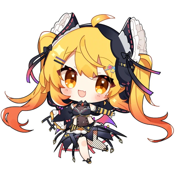 おまけの透過素材コウモリ+ゴスロリ風?の魔力開放メルちゃんです～ライブたのしみすぎる…!#夜空メル爆誕2022 #メルArt 