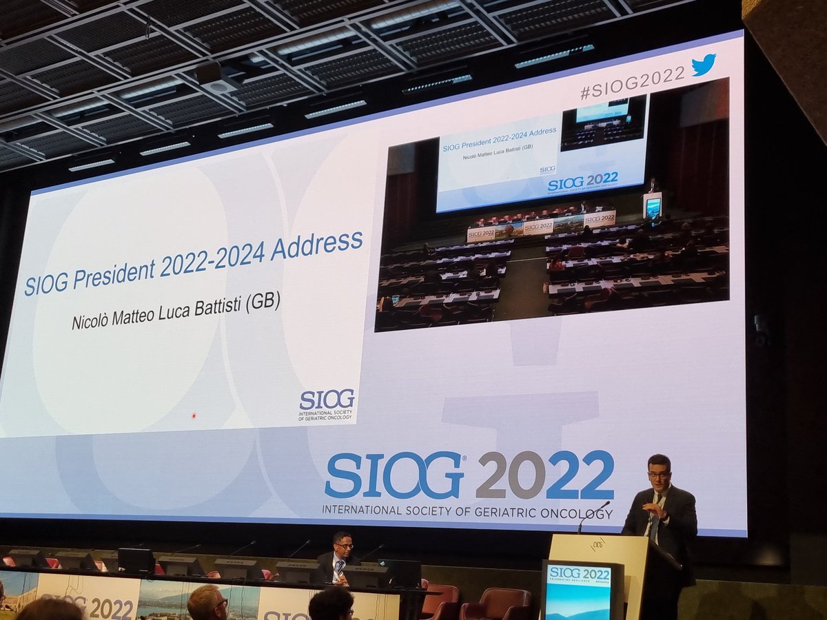 #SIOG2022 congratulations to our New SIOG president @nicolobattisti . And looking forward for #SIOG2023