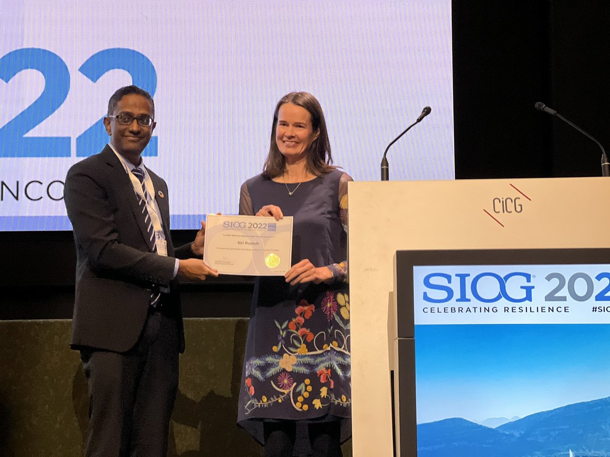 Announcing #SIOG2022 Paul Calabresi Award: Siri Rostoft (NO) @SRostoft #SIOGpresidentialaddress2022 #SIOG2022awards #annualawards #geneva #geneve #NAHAward