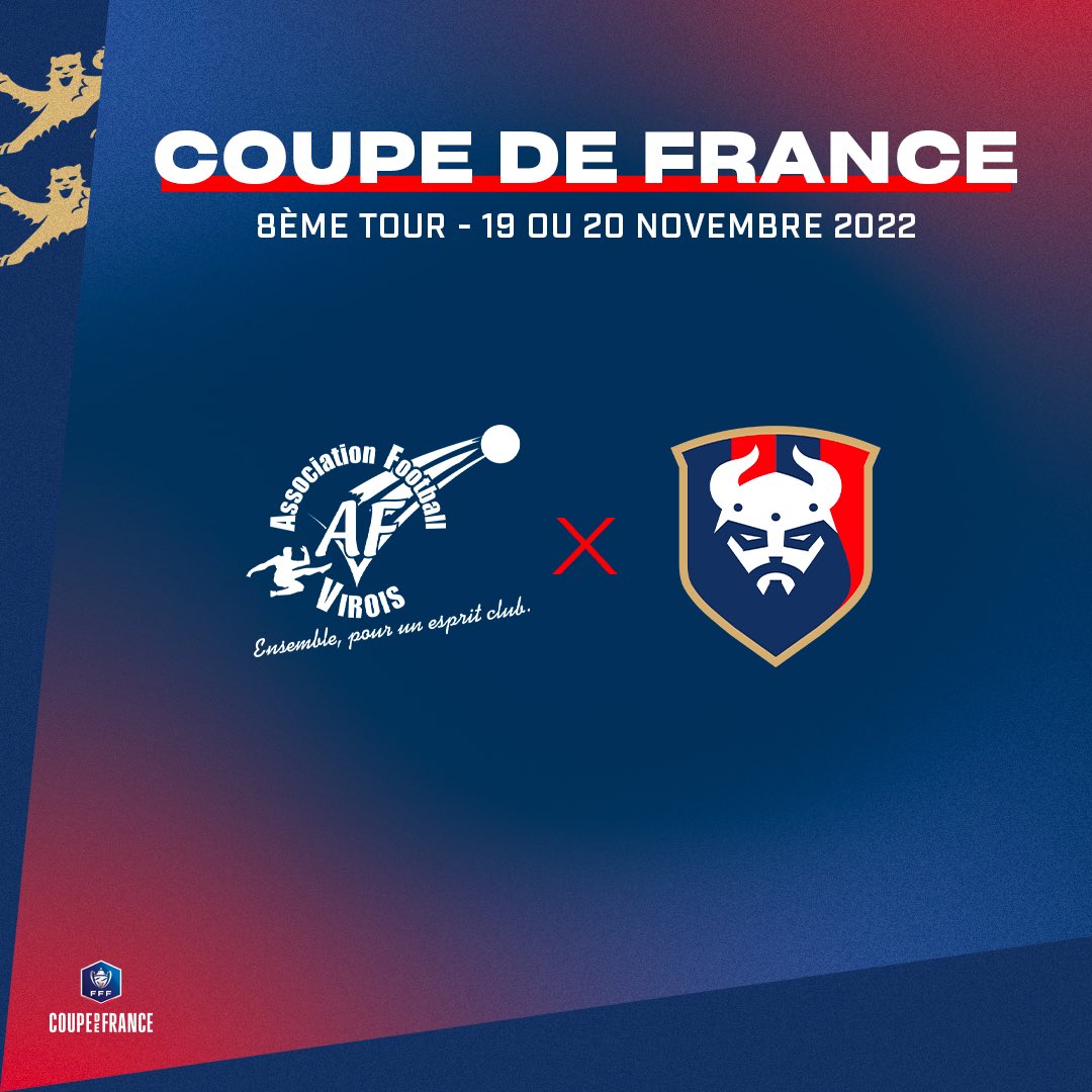 🏆 Le <a href="/SMCaen/">Stade Malherbe Caen</a> se rendra sur la pelouse de l’<a href="/AfVirois/">AF Virois</a> pour le 8e tour de la @coupedefrance. 

Un duel entre les deux dernières équipes calvadosiennes ⚔️ 

#SMCaen #TeamSMC