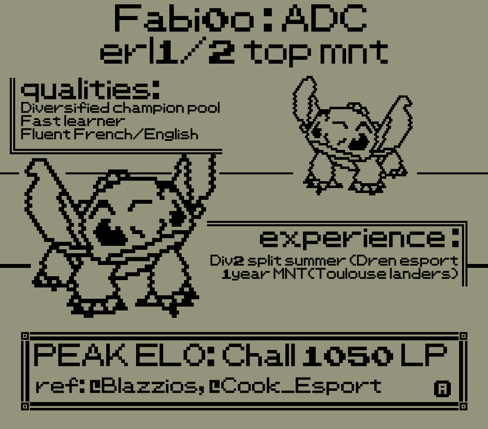 Fabi0o2's tweet photo. Hello,
I am still looking for a team for 2023 to resume competition. I am open to everything.
Objective ==> Win everything ! 

RT please !💙 https://t.co/fWyEPA9P3s