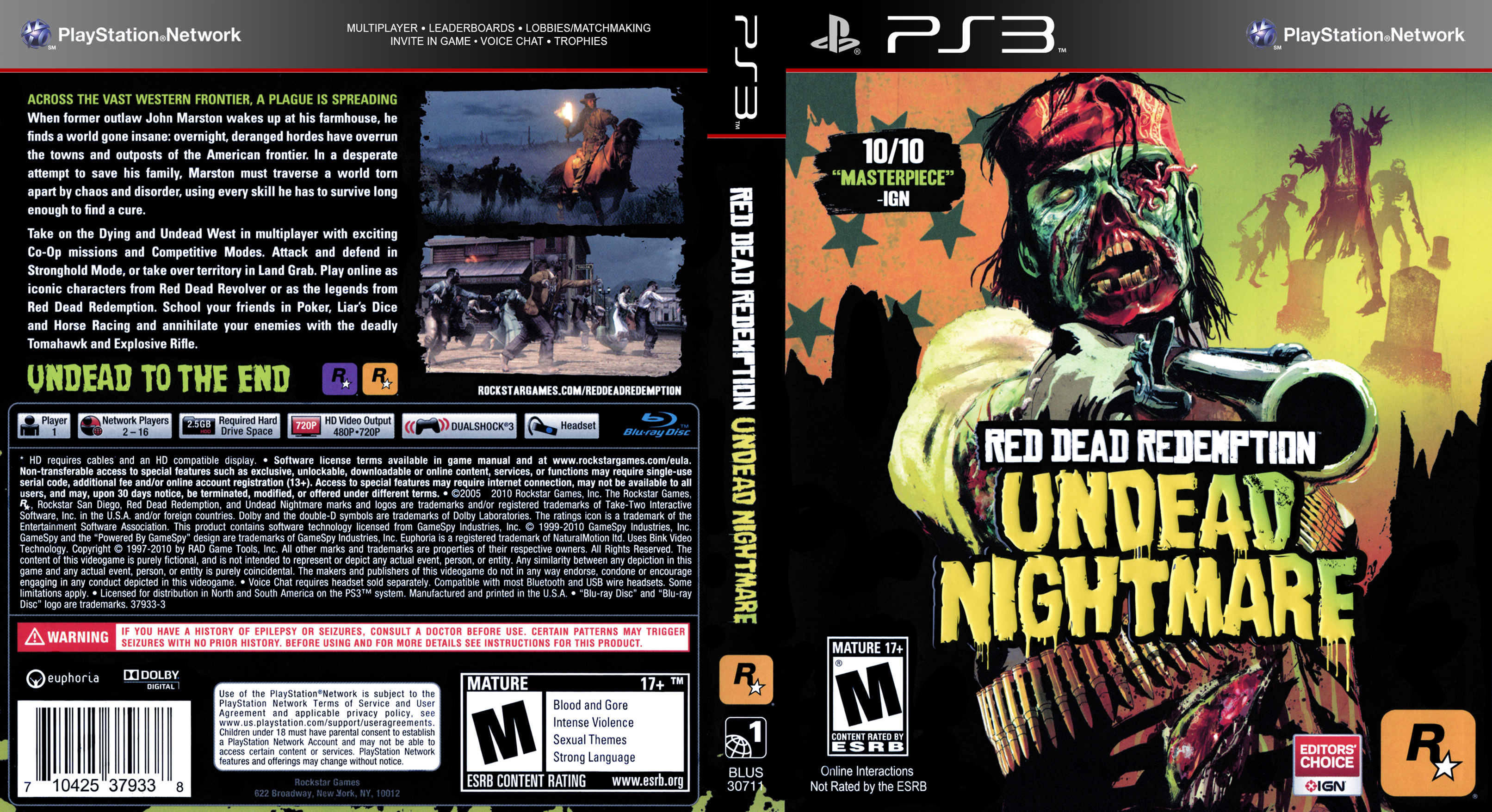 Red dead redemption hotsell undead nightmare ps3