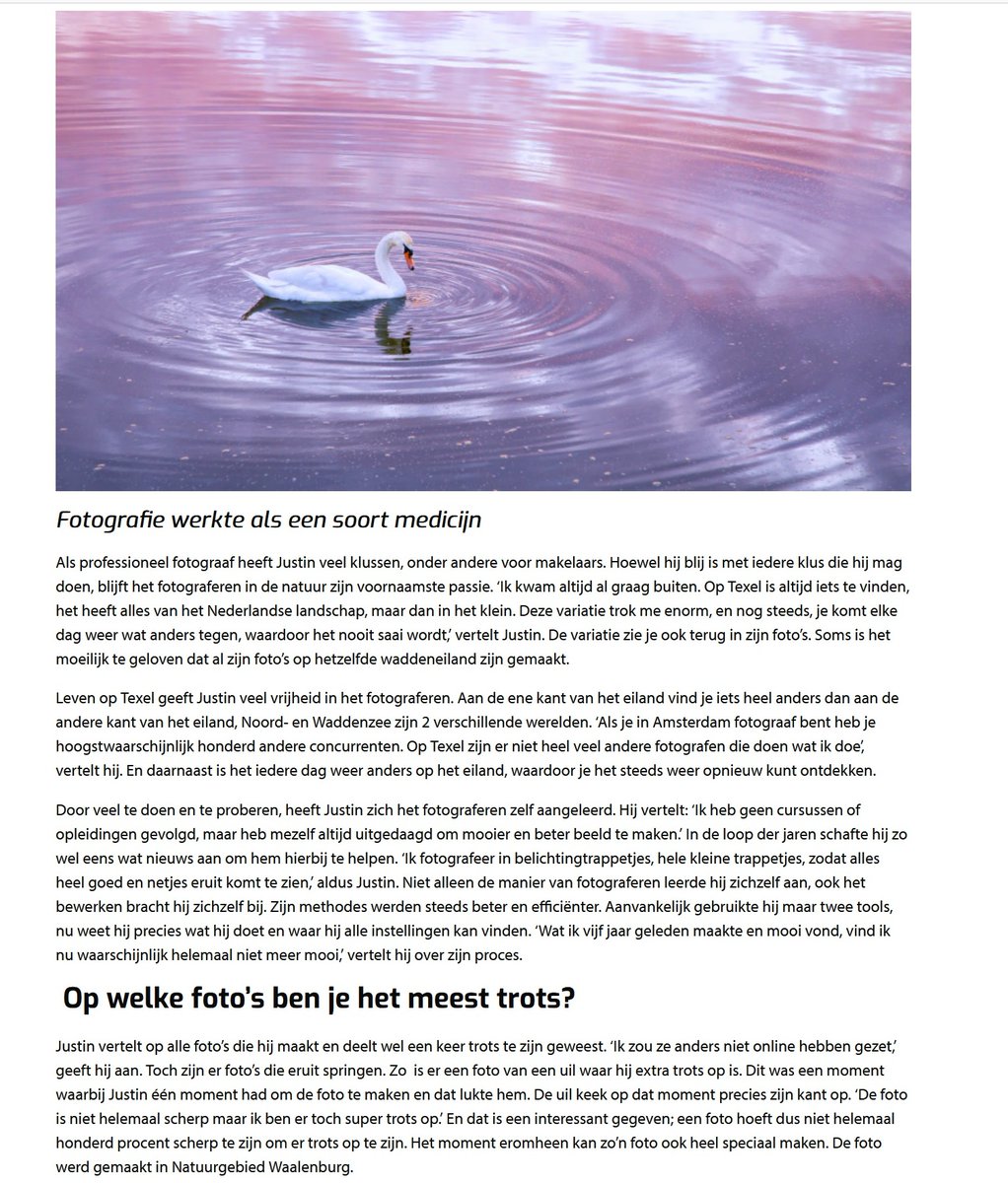 Justin_Sinner's tweet photo. Artikel in DIGIfotoPRO okt 2022 :) #TExel #justinsinner #digifotopro #waddeneiland #fotograaf
https://t.co/AdGJ8EMEAb https://t.co/KqCw9nuyoO