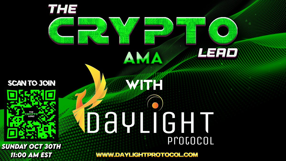 Please join me at 11 am EST for an AMA with Daylight Protocol @DaylightDeFi youtu.be/S1oa4NhlnXQ 🔥Sustainable wealth generation 🔥Ever-appreciating Value 🔥HIGH Staking & Farming Rewards 🔥Major Partnerships 🔥Real utilities and several revenue streams #BSC #BSCGems