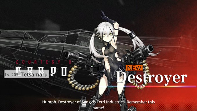 Got Destroyer with my Free Bombing Run #GirlsFrontline https://t.co/ps9DdKonWW<a href="/tag/girlsfrontline"class="tags">#GirlsFrontline</a>