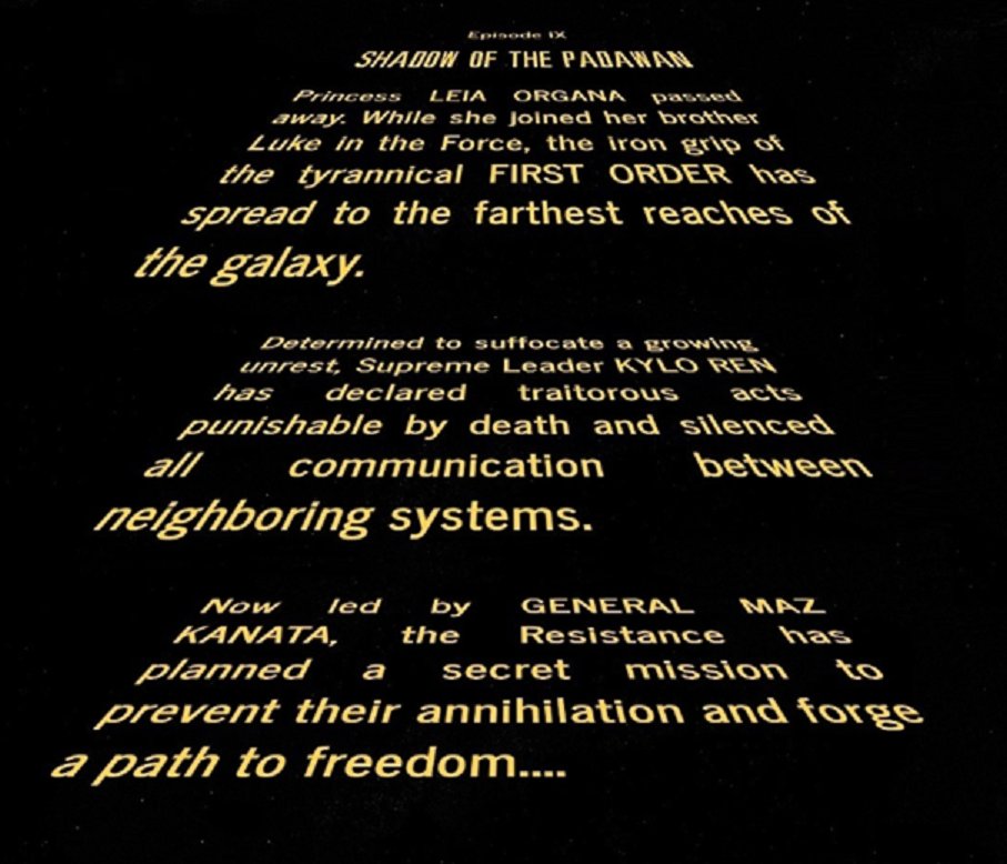 asimplepadawan's tweet photo. Well, I guess I won't be using Twitter anymore

Again, thank you @colintrevorrow &amp; @connollyderek for trying to bring so many bold ideas to the Star Wars universe ; @AndyWinegarner &amp; @Graz73 for your great adaptations, and @SolanaRey1 for making it a perfect script for Episode IX https://t.co/SIsNQsz7f9