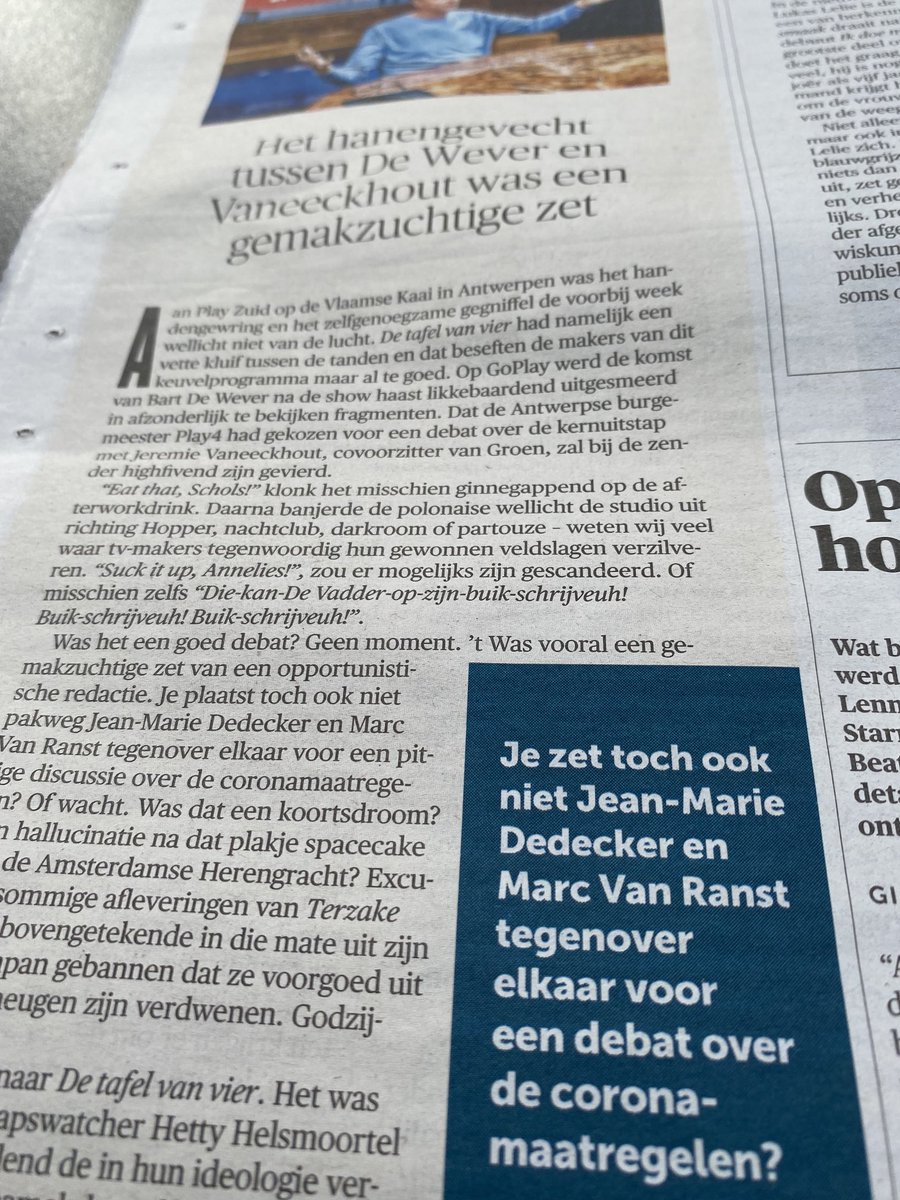 VDPitte's tweet image. Het verschil tussen ⁦@terzaketv⁩ en ⁦@DeTafelvanVier⁩ is misschien kleiner dan gedacht