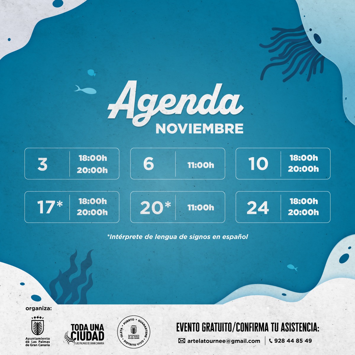 DistritoPuerto's tweet photo. Este mes de noviembre la avenida de Las Canteras se convertirá en el plató de una obra de teatro en movimiento🎭 "Las Canteras. Un relato de arena y sal"
Entrada gratuita.
Consulta fechas y horarios e inscríbete aquí: https://t.co/E3KwTlXkg0
#teatroenmovimiento #DistritoVivo https://t.co/UpxZqXPU4S