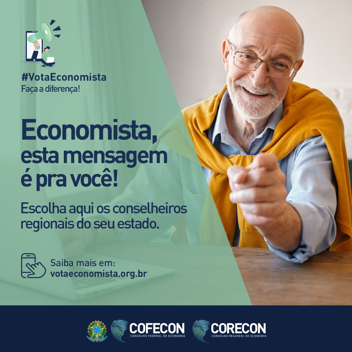 CORECON4REGIAO's tweet photo. Economista, 

As eleições do Sistema Cofecon/Corecons estão abertas e o seu voto é indispensável. Participe do processo eleitoral usando seu computador, telefone ou tablet. É rápido e seguro.

Estamos contando com o seu voto!

Acesse https://t.co/dY9lCu8ZLF e vote!
Equipe Cofecon https://t.co/LIJVeWJfZB