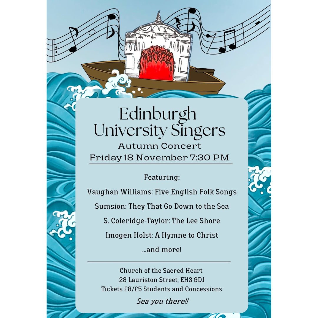 Join us for our first concert of the academic year!
We hope to sea you there!! 🌊